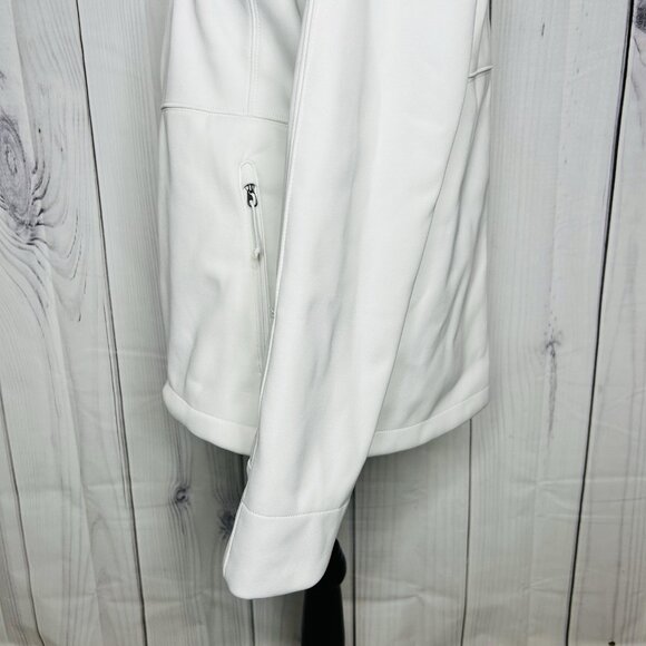 The North Face Women’s White Windwall Fleece Jacket Full Zip Long Sleeve Sz M - Picture 9 of 13